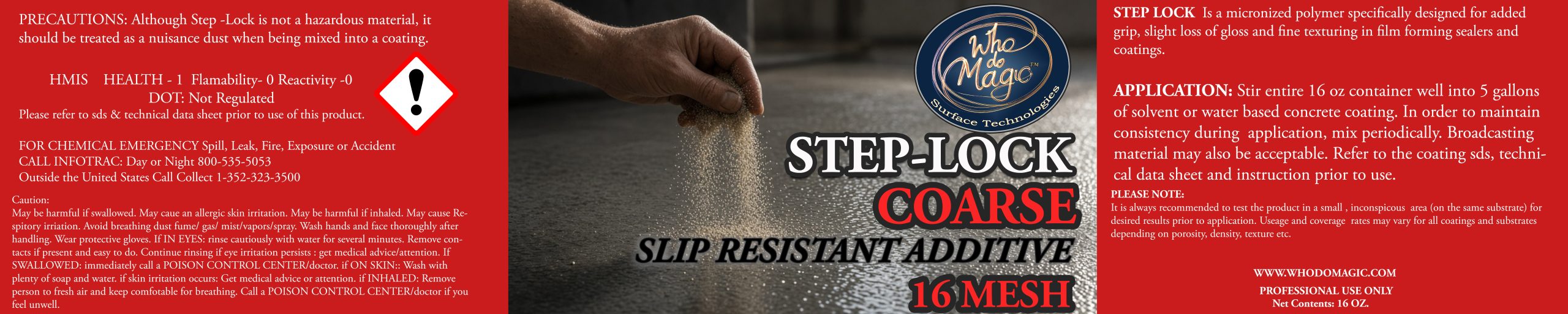 16 Mesh Step Lock Coarse Label