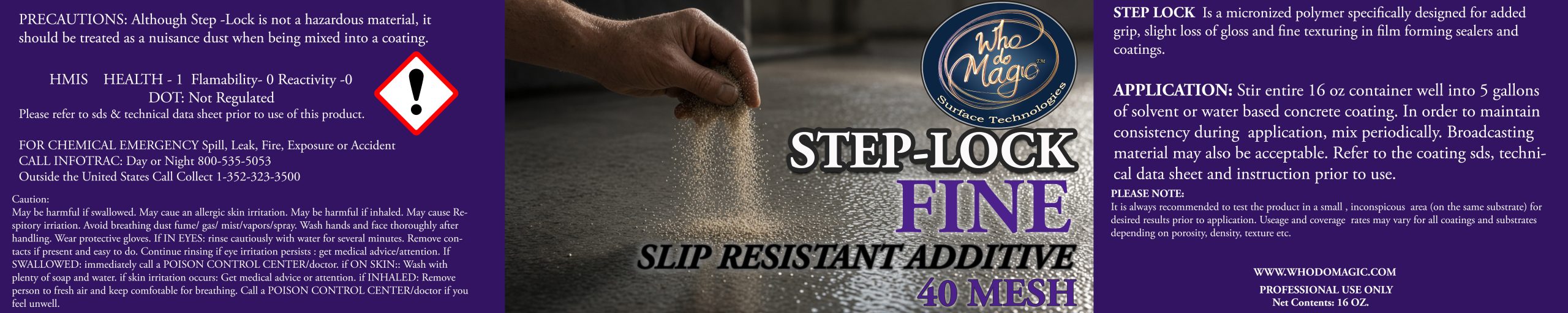 Step Lock FINE 40 Mesh Jar Label