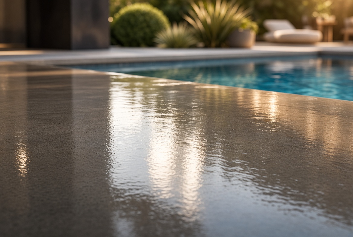 Glossy Pool Deck Protected